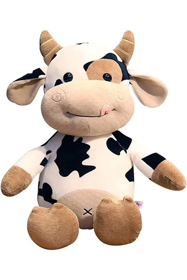 16-inch Stuffed Cow Animal Toy, Soft and Fluffy Pillow - Suitable for all ages