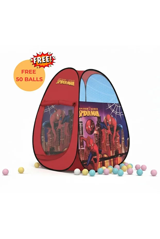 Spiderman Kids play tent With 50 Balls | Indoor & Outdoor Folding Playhouse | Ages 2+
