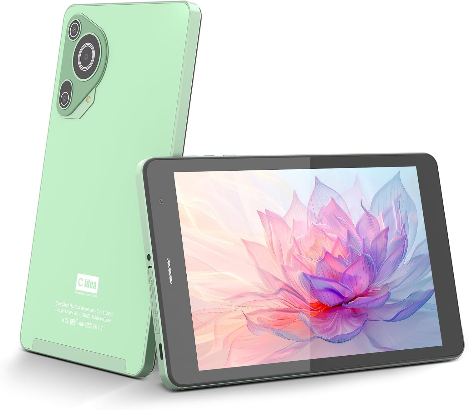 C idea 8 inch Tablet, Android 14.0 Tablet with SIM Card Slot Wifi/5G LTE 8GB RAM,512GB ROM Storage Dual 5MP+8MP Camera HD IPS Display, CM828 (Green)