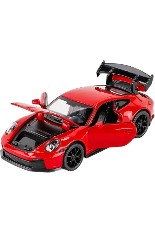 1:32 Scale Diecast Sports Car Model with LED Lights & Pull Back Action